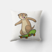 スケートボード付きスケーターとしてのメルカット クッション (裏面)