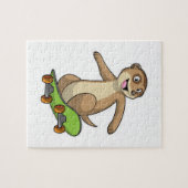 スケートボード付きスケーターとしてのメルカット ジグソーパズル (横)