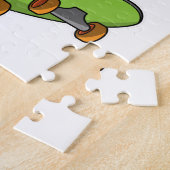 スケートボード付きスケーターとしてのメルカット ジグソーパズル (側面)