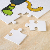 スケートボード付きスケーターとしてのライオン ジグソーパズル (側面)