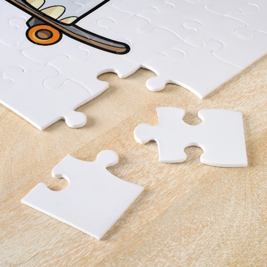 スケートボード付きスケーターとしての象 ジグソーパズル (側面)