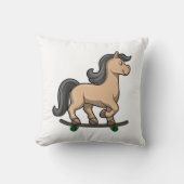 スケートボード付きスケーターとしての馬 クッション