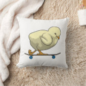 スケートボード付きスケーターとしてシック クッション (ブランケット)