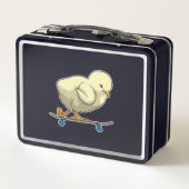 スケートボード付きスケーターとしてシック メタルランチボックス (裏面)