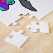 スケートボード付きスケーターとしてドルピン ジグソーパズル (側面)