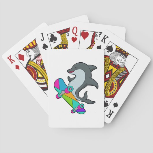 スケートボード付きスケーターとしてドルピン トランプ (裏面)