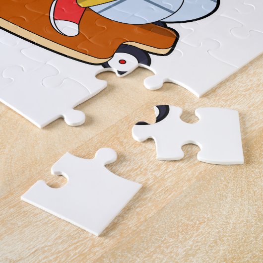 スケートボード付きスケーターとしてビー ジグソーパズル (側面)