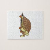 スケートボード付きスケーターとして亀 ジグソーパズル (横)