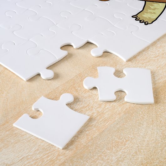 スケートボード付きスケーターとして亀 ジグソーパズル (側面)