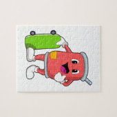 スケートボード付きスケーターとして缶 ジグソーパズル (横)