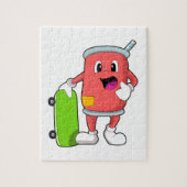 スケートボード付きスケーターとして缶 ジグソーパズル (縦)