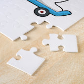 スケートボード付きスケーター犬 ジグソーパズル (側面)