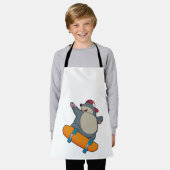 スケートボード付きモグラ エプロン (着用した状態)