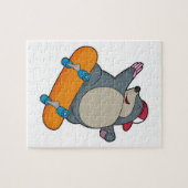 スケートボード付きモグラ ジグソーパズル (横)