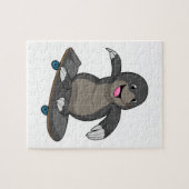 スケートボード付きモグラ ジグソーパズル (横)