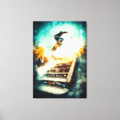 スケートボード伝説 – ダイナミック・スポーツ・アート – アーバン キャンバスプリント (正面)