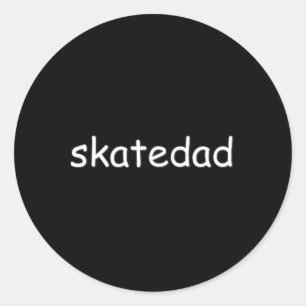 スケートボード好きなパパのためのSkatedadデザイン ラウンドシール
