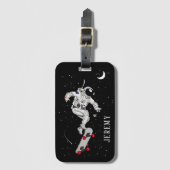 スケートボード宇宙飛行士ラゲッジタグ ラゲッジタグ (正面縦)