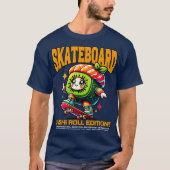 スケートボード寿司ロールエディション Tシャツ (正面)