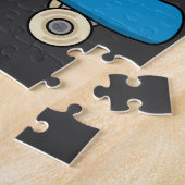 スケートボード漫画にかわいいオレンジキャット ジグソーパズル (側面)