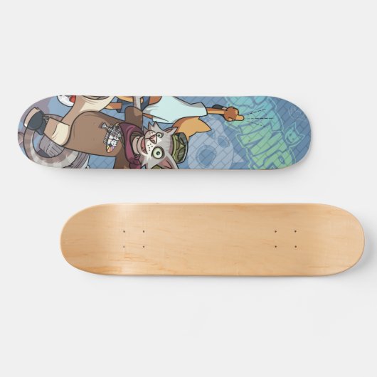 スケートボード猫スケーターcatnipグラフィティアニメ スケートボード (横)