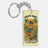 スケートボード猫 キーホルダー (正面左)