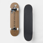 スケートボード王子パッチ「私は鯨のためにブレーキ!」 スケートボード (正面)