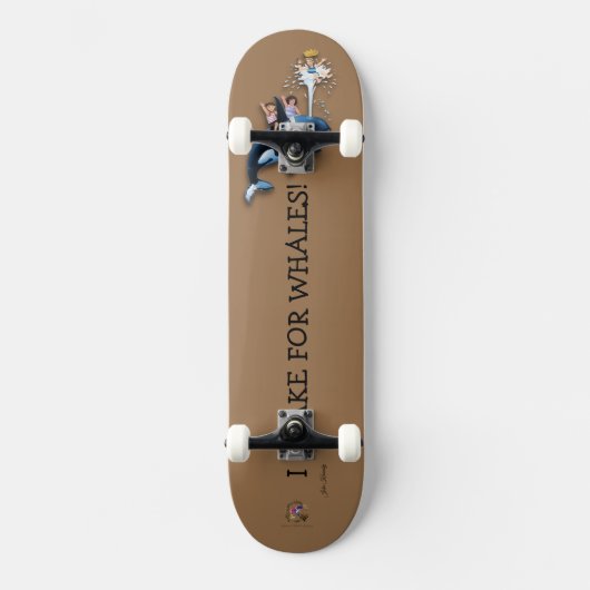 スケートボード王子パッチ「私は鯨のためにブレーキ!」 スケートボード (正面)