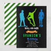 スケートボード男子パーティ招待状 招待状 (正面/裏面)