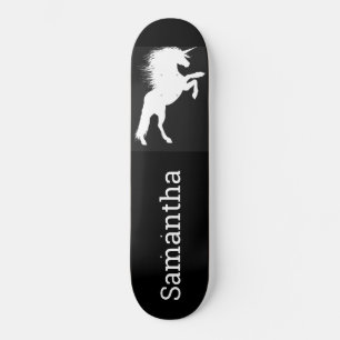スケートボード白黒ユニコーン スケートボード