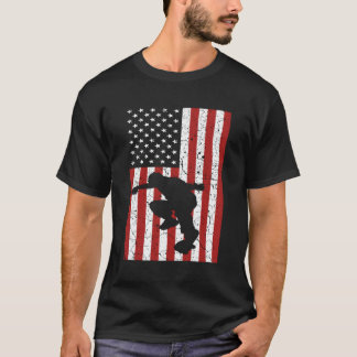 スケートボード米国フラッグスケーターのギフトスケートボード Tシャツ