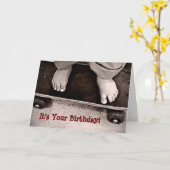 スケートボード誕生日カード カード (黄色い花)