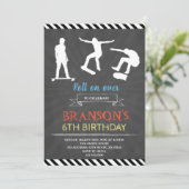 スケートボード誕生日パーティーの招待 招待状 (スタンド正面)
