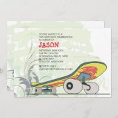 スケートボード誕生日パーティーへの招待 招待状 (正面/裏面)