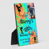 スケートボード誕生日パーティーフォト フォトプラーク (側面)