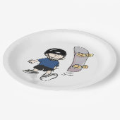 スケートボード誕生日パーティー ペーパープレート (アングル)