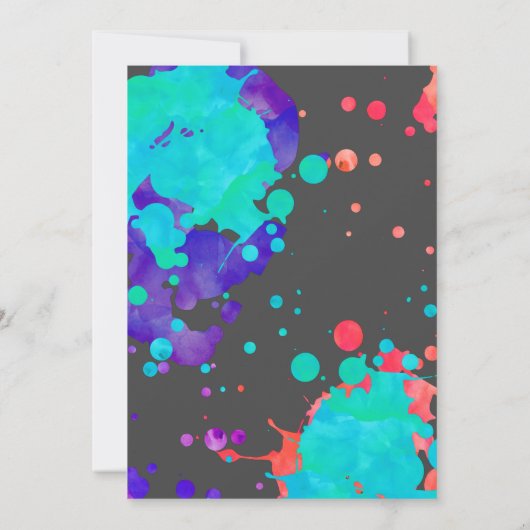 スケートボード誕生日フォト招待状任意の年齢 招待状 (裏面)