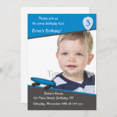 スケートボード誕生日フォト招待状 招待状 (正面/裏面)