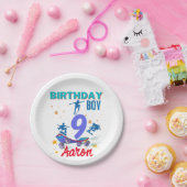 スケートボード誕生日ボーイカラフルパーティー ペーパープレート (パーティー)