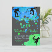 スケートボード誕生日招待状 招待状 (スタンド正面)