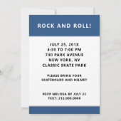 スケートボード誕生日招待状 招待状 (裏面)