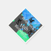 スケートボード誕生日16誕生日 スタンダードカクテルナプキン (角)