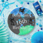 スケートボード誕生日 ペーパープレート (パーティー)