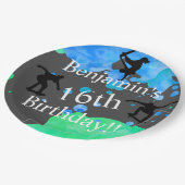 スケートボード誕生日 ペーパープレート (アングル)