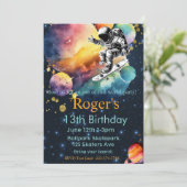 スケートボード誕生日、宇宙飛行士誕生日、宇宙 招待状 (スタンド正面)