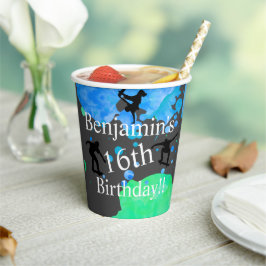 スケートボード誕生日 紙コップ