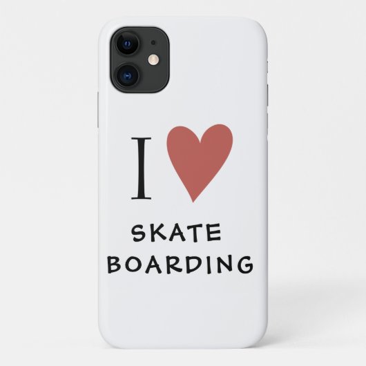 スケートボード赤いハートケースメイトiPhoneケース Case-Mate iPhoneケース (裏面)