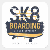 スケートボード通り課 スクエアシール (正面)