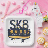 スケートボード通り課 ペーパープレート (パーティー)