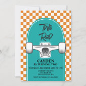 スケートボード2素晴らしい2nd Birthday 招待状 (正面)